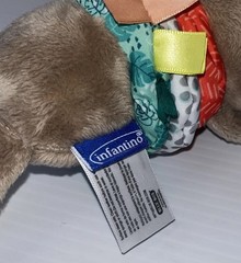 Infantino Music & Motion Sloth Pull Down Plush Toy Teether Lovey Stuffed Animal