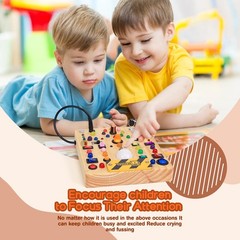 Busy Board with 19 LED Light Switches, Montessori Toys for 1 2 3 Years Old, W…