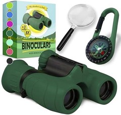 Binoculars for Kids – Perfect Toy for Little Boys and Girls – Dark Green