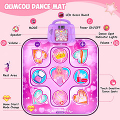 Dance Mat Toys for 3 4 5 6 7 8 9 10+ Year Old Girls Birthday Gifts, Musical Danc