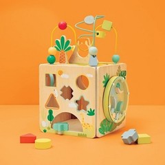 Gigglescape Activity Cube – Toddler Play Center, Wood & Metal, 1 Year+