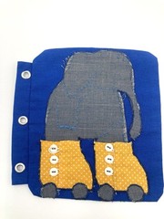 Child Busy Book Vtg Cloth Handmade Vogue Interactive Zoo Animals Quiet Time Baby