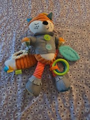 Infantino Playtime 10″ Plush Fox Sensory Activity Toy Rattle Crinkle Teether