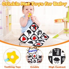 High Contrast Baby Toys for Newborn Infant 0-6 Months Montessori Tummy Time B…