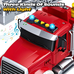 Kids Toys for 3 4 5 6 7 8 Years Old Boys, 15″ Large Fire Truck Toy, Friction Pow