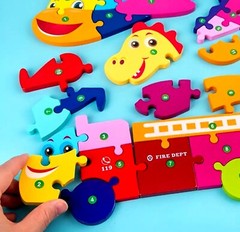 Puzzle Educational Large Wooden Inlay Jigsaw 10-12 Piece Kids 2+ Choice NEW