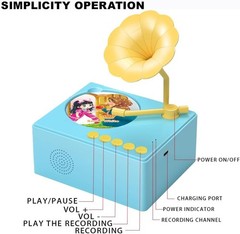 Toddler Phonograph with 96 Music Learning Cards, Educational Gift