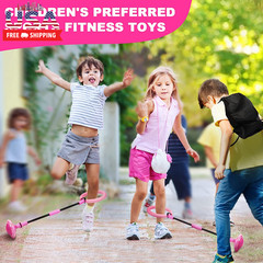 Skip Ball, Portable Foldable Colorful Flash Wheel Swing Ball, Kids Toys for Girl