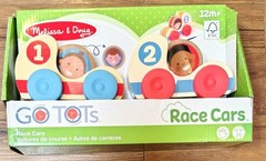 Melissa And Doug GO Tots Wooden Race Cars (2 Cars, 2 Disks) Stacking Toys For 1+