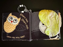 Baby Books High Contrast Sensory Toy for 0-6 Months Soft Book Smart Owl Plush