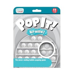 Chuckle & Roar – Pop It! Braille – Tactile Sensory Fun Popping Game – Standard
