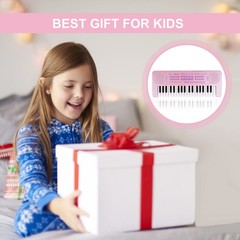 Kids Piano Keyboard – 37 Keys Musical Toys Small, Pearly Pink