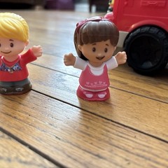 Mattel Fisher Price Little People Fire Truck Lights Up- Works Tested