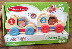 Melissa And Doug GO Tots Wooden Race Cars (2 Cars, 2 Disks) Stacking Toys For 1+