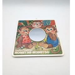 Vtg Creative Playthings Monkey See Monkey Do Mirror Toy Therapy Emotions Express
