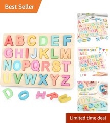 Educational Wooden Alphabet Puzzle for Kids Hand Eye Coordination