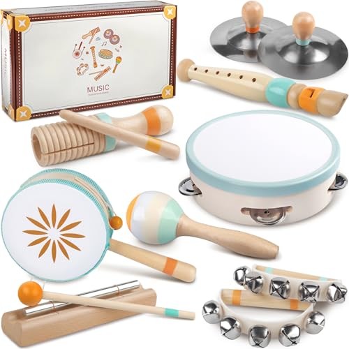 Baby Musical Instruments – Montessori Musical Toys for Toddlers 1-3, Neutral