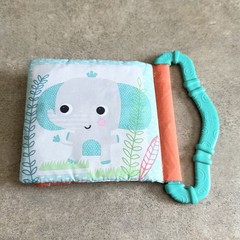 Bright Starts Teethe & Read Take Along Cloth Soft Crinkle Teether Book Safari