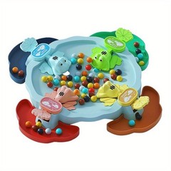 4-Player Hungry Frog Eating Beans Game – Interactive Tabletop Toy with 72 Beans
