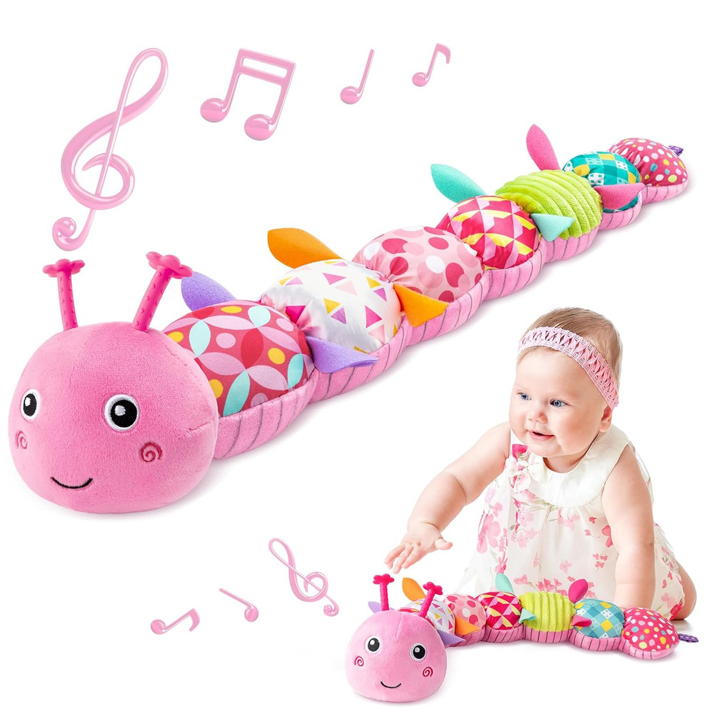 Infant Baby Musical Stuffed Animal Toys for 0-3-6-12 Months,Multi Sensory Toys w