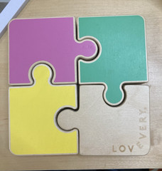 Lovevery Chunky Wooden Jigsaw Puzzle From The Companion Play Kit 22-24 months