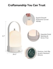 Tubicen Portable LED Lantern Table Lamp Battery Operated Rechargeable Cordles…
