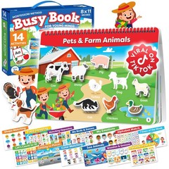 Montessori Busy Book for Toddlers Preschool Learning Activities Educational T…