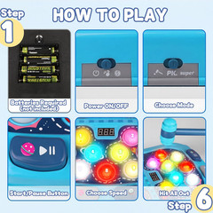 Whack Game Mole, Toys for 3+ Year Old Boy Girl, Birthday Gift for Todders
