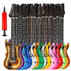 14 Pack 59 inch Large Inflatable Guitar Giant Blow Up Guitars Assorted Color wit