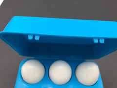 Vintage 6 Eggs & Blue Carton Shape & Color Matching Toy