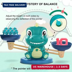 Dinosaur Math Balance Toys – Montessori Toys for 3 Years Old Kids, Learning and