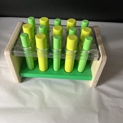 COMPLETE Lovevery Wooden Posting Stand Pegs 18-24 Months Companion Play Kit
