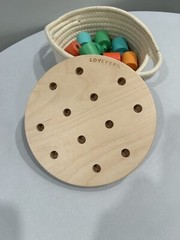 Lovevery – Wooden Stacking Pegboard, from Adventurer Play Kit 16-18 Months