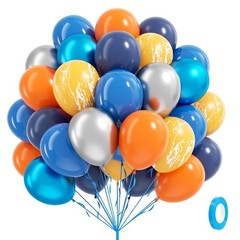 60pcs Space Balloons 12inch with Metallic Silver Pearl Blue Yellow Navy Blue …