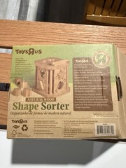 ToysR Us Natural Wood Shape Sorter NEW