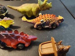 Mixed Lot Of 8 Dinosaur Toy Cars Dino Toys Unbranded Dino Cars 3 Small Wind Up