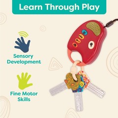 B. toys – Toy Car Keys with Lights & Sounds – FunKeys – Small, Red