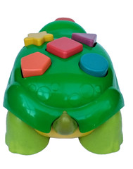 Vintage 2002 Fisher Price Tappy the Green Turtle Shape Press Baby Toy BX2
