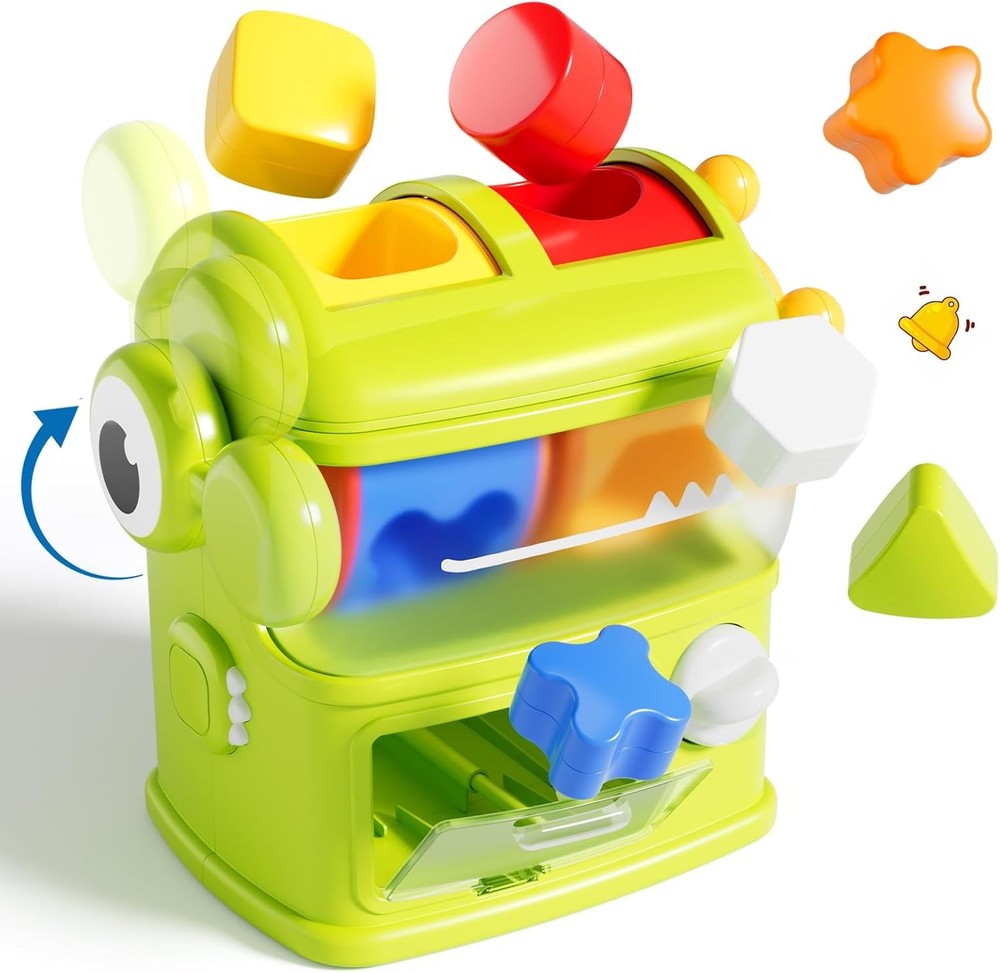 Montessori Shape Sorter Learning Toys for 1 Years Old, Baby Toys 12-18 Months wi