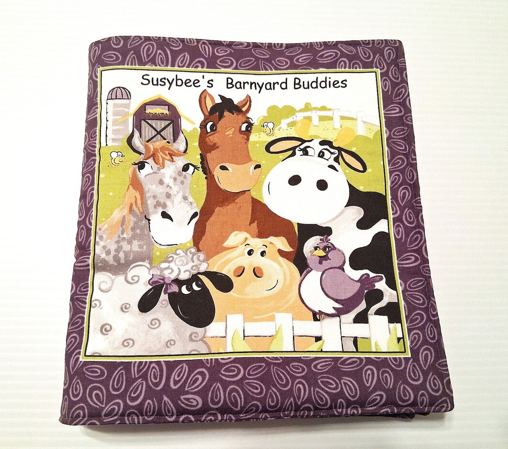 ‘Susybee’s Barnyard Buddies’ Soft, Washable, Cloth Book for Baby / Toddler