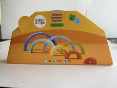 NEW Giggle Scape Silicone Rainbow Stacker, Soft And Flexible, Age 6 Months+