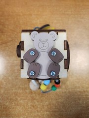 evoKids Handmade Busy Activity Wooden Cube For Toddlers E3C