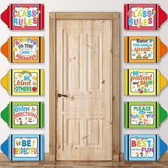 Pajean 10 Pieces Classroom Rules Posters Back to School Classroom Bulletin Bo…
