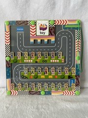Wooden Magnetic Alphabet Car Maze & Color Bucket Puzzles Montessori Fine Motor