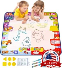 Alfombra De Pizarra Para Niños Bebes Magica Con 3 Marcadores 30x30cm NUEVO US