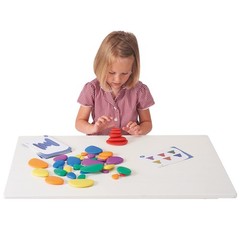Sorting and Stacking Stones – 36 Plastic Pebbles in 6 Colors – Early Math Toy
