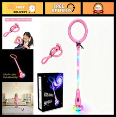 LED Skip Ball for Kids – Foldable Ankle Jump Rope Toy, Indoor & Outdoor Fun, Age