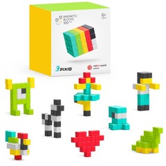PIXIO Mini Magnetic Blocks Building Toy in The Pixel Art Style with Free App …