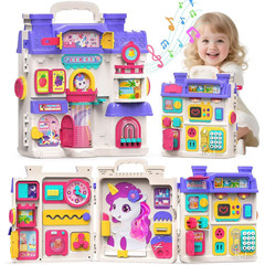 Nicella Busy Board Montessori Toy for 1 Year Old Girls – 56-in-1 Early Learning