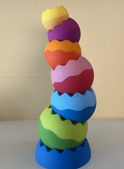 Fat Brain Toy Co. Tobbles Neo Stackable Toddler Sensory Balance Toy